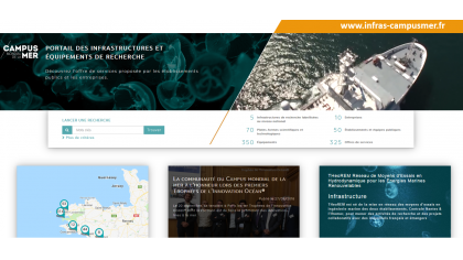 Campus mondial de la mer. Le portail des infrastructures et équipements de recherche de la communauté est en ligne.