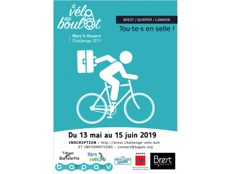 Challenge à vélo au boulot, du 13 mai au 15 juin