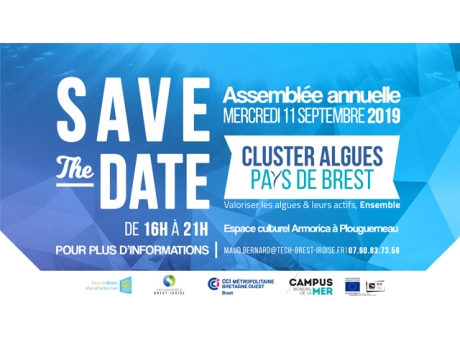 Save the date : Assemblée du Cluster algues Pays de Brest